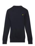 Cotton Crew Neck Jumper Tops Sweatshirts & Hoodies Sweatshirts Navy Ly...