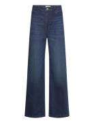 Trousers Colette Denim Bottoms Jeans Wide Navy Lindex