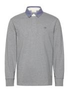 Reg Chambray Heavy Rugger Tops Polos Long-sleeved Grey GANT