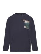 T-Shirt Ls Tops T-shirts Long-sleeved T-Skjorte Navy En Fant