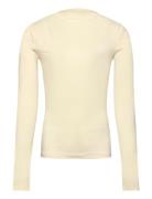 Basic Top Tops T-shirts Long-sleeved T-Skjorte Yellow Hound