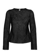 Jada Top Tops T-shirts & Tops Long-sleeved Black AllSaints