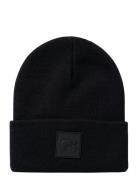 Nmnmalik Knit Beanie Badge Accessories Headwear Hats Beanie Black Name...