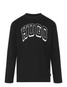 Long Sleeve T-Shirt Tops T-shirts Long-sleeved T-Skjorte Black Hugo Ki...