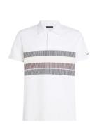 Shadow Global Stripe Reg Polo Tops Polos Short-sleeved White Tommy Hil...