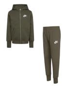 Ee-Fleece/Terry Set Sets Tracksuits Khaki Green Nike