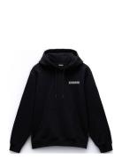 Linth Hoodie Tops Sweatshirts & Hoodies Hoodies Black Napapijri