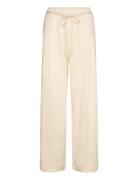 Straight Lyocell Trousers Bottoms Trousers Straight Leg Beige Mango