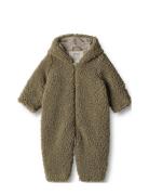 Pile Suit Bambi Outerwear Fleece Outerwear Fleece Suits Khaki Green Wh...