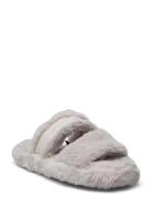 Hilfiger Fur Basics Slipper Slippers Hjemmesko Grey Tommy Hilfiger