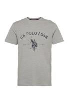 Archibald T-Shirt Tops T-Kortærmet Skjorte Grey U.S. Polo Assn.