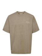 Onsaarav Life Ovz Ss Tee Tops T-Kortærmet Skjorte Beige ONLY & SONS