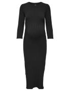 Olmalejandra L/S O-Neck Dress Jrs Knælang Kjole Black Only Maternity