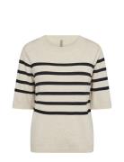 Sc-Dollie Stripe Tops Knitwear Jumpers Beige Soyaconcept