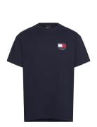 Tjm Reg Rwb Sig Flag Tee Ext Tops T-Kortærmet Skjorte Navy Tommy Jeans