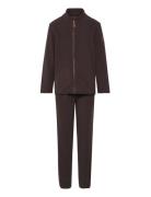 Fleece Set Outerwear Fleece Outerwear Fleece Suits Brown Mikk-line