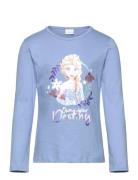 Tshirt Tops T-shirts Long-sleeved T-Skjorte Blue Frost