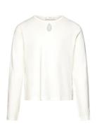 Long Sleeve Cotton T-Shirt Tops T-shirts Long-sleeved T-Skjorte White ...