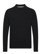 Akrico Lambswool Knit Tops Knitwear Round Necks Black Anerkjendt