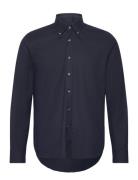 Reg Fit Bd Brushed Flannel Designers Shirts Casual Navy Oscar Jacobson