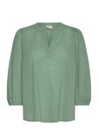 Kajollia Blouse Tops Blouses Long-sleeved Green Kaffe