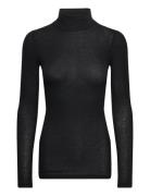 Angelabb Roll Neck Tops T-shirts & Tops Long-sleeved Black Bruuns Baza...