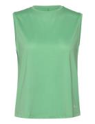 Laser Mesh Muscle Tank Sport T-shirts & Tops Sleeveless Green Casall