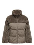 Carwanja Fur Puffer Mix Jacket Otw Foret Jakke Brown ONLY Carmakoma