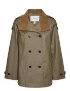 Yaspark Short Parka Coat S. Tynd Frakke Green YAS