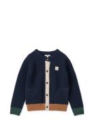 Tiago Knit Cardigan Tops Knitwear Cardigans Navy Liewood