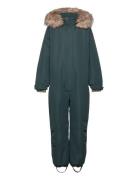 Snowsuit W. Fake Fur Outerwear Coveralls Snow-ski Coveralls & Sets Gre...