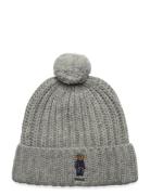 Polo Bear Rib Pom-Pom Beanie Accessories Headwear Beanies Grey Polo Ra...