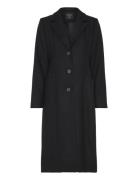 Coat Megan Uldfrakke Frakke Black Lindex