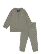 Hmlbille Tracksuit Sport Tracksuits Khaki Green Hummel