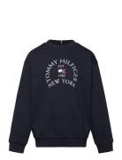 Nautical Arch Print Fleece Cn Tops Sweatshirts & Hoodies Sweatshirts N...