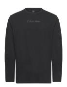 L/S Crew Neck Tops T-Langærmet Skjorte Black Calvin Klein