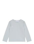 Unisex Shirt Tops T-shirts Long-sleeved T-Skjorte Blue Gugguu