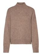 Chunky Knit Pullover Tops Knitwear Turtleneck Brown Rosemunde