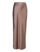 Hana Long Logo Skirt Lang Nederdel Brown Ahlvar Gallery