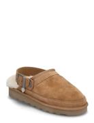 Rhbrisbane Shearling Buckle Slipper Slippers Hjemmesko Brown Rosemunde