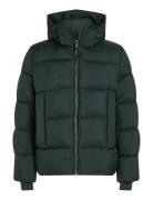 Hooded Quilt Puffer Mw Uldfrakke Frakke Green Calvin Klein