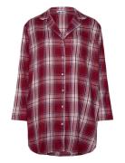 Shirt Nightdress Fl Nattøj Burgundy Tommy Hilfiger