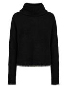 Nuuma Solid Pullover Tops Knitwear Turtleneck Black Nümph