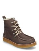 Boots - Flat - With Laces Shoes Wintershoes Brown ANGULUS