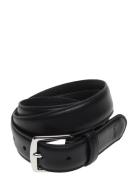 Full-Grain Leather Dress Belt Accessories Belts Classic Belts Black Po...