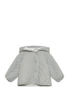 Hooded Coat Outerwear Jackets & Coats Quilted Jackets Grey Mango