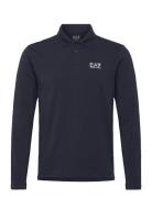 Polo Shirt Tops Polos Long-sleeved Navy EA7