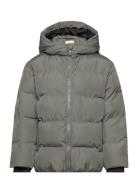 Hood Quilted Coat Outerwear Jackets & Coats Quilted Jackets Khaki Gree...