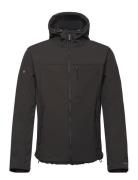 Hooded Soft Shell Trekker Jkt Tynd Jakke Black Superdry