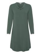 Bamboo - Nightdress With Long Sleev Nattøj Khaki Green Lady Avenue